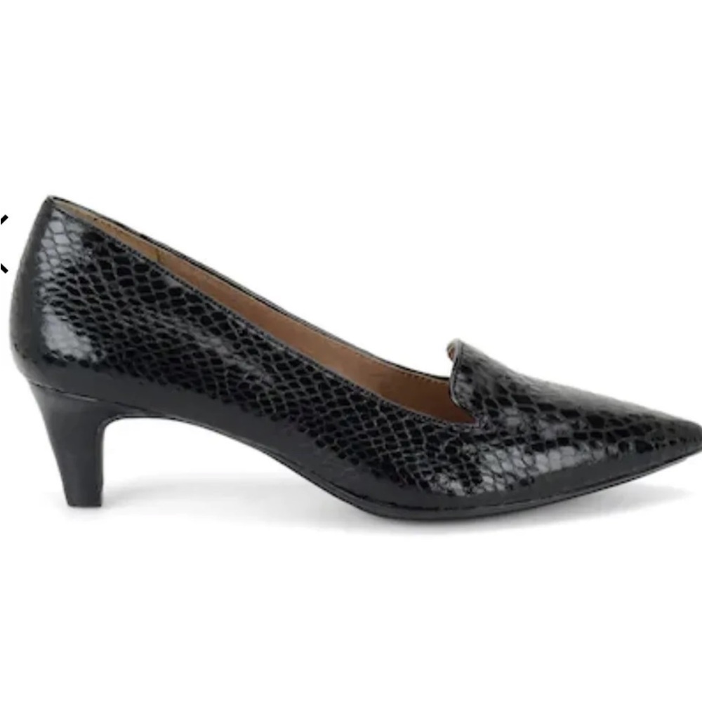 Sofft Snake Print Vesper Leather Lining Pump Kitten Heel Size 7